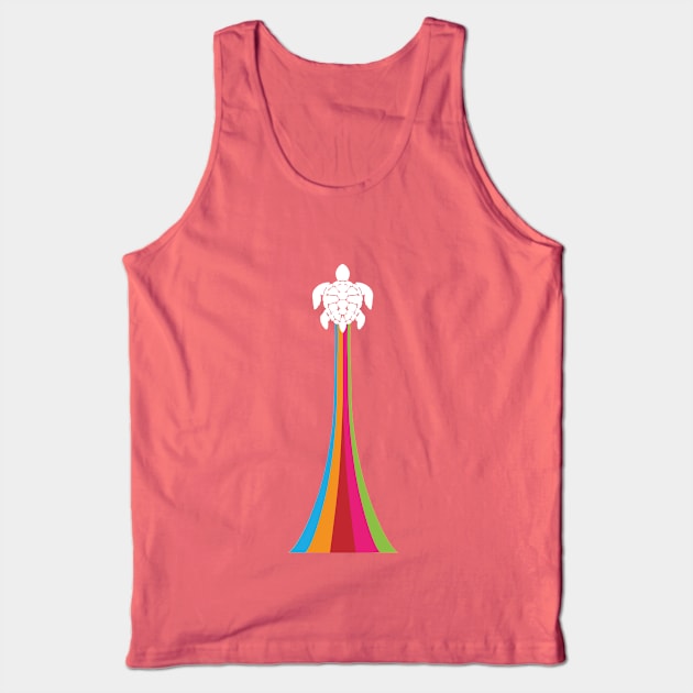 Turtle takeoff (rainbow) Tank Top by helengarvey